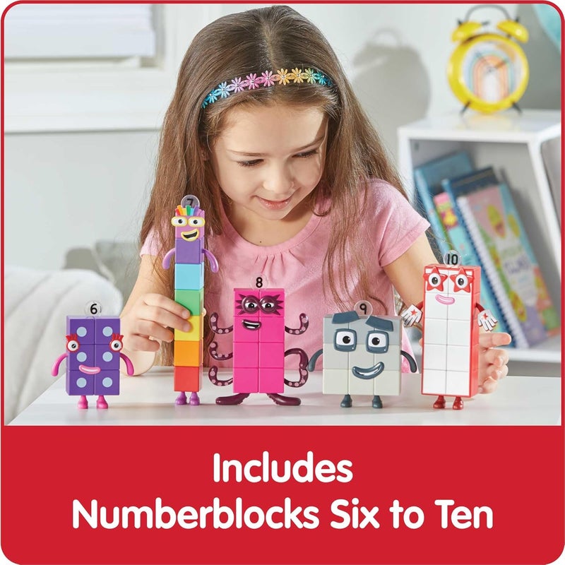 hand2mind Numberblocks Friends Six to Ten Figures – Official Licensed Character Action Figure Set, Numbers and Counting Figurines, Pretend Play Toys, for Kids Ages 3, 4, 5, 6, 7 - Image 2
